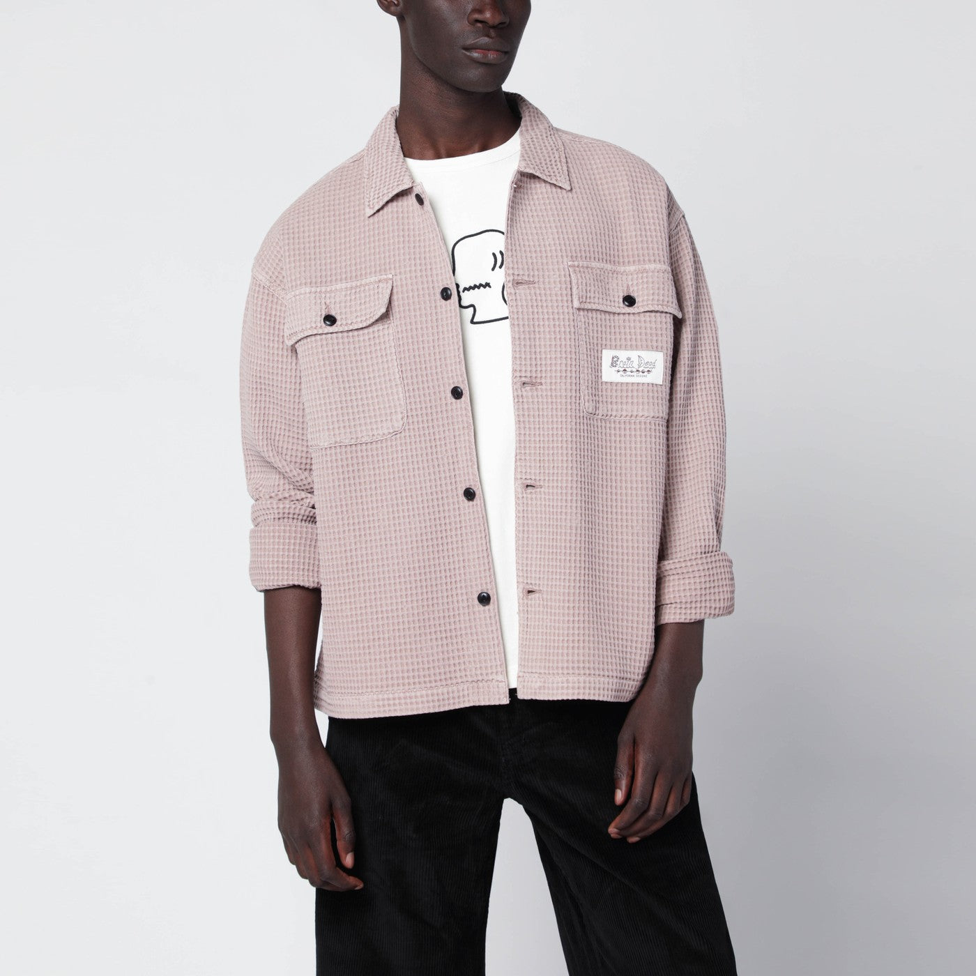 Sand-colored honeycomb shirt