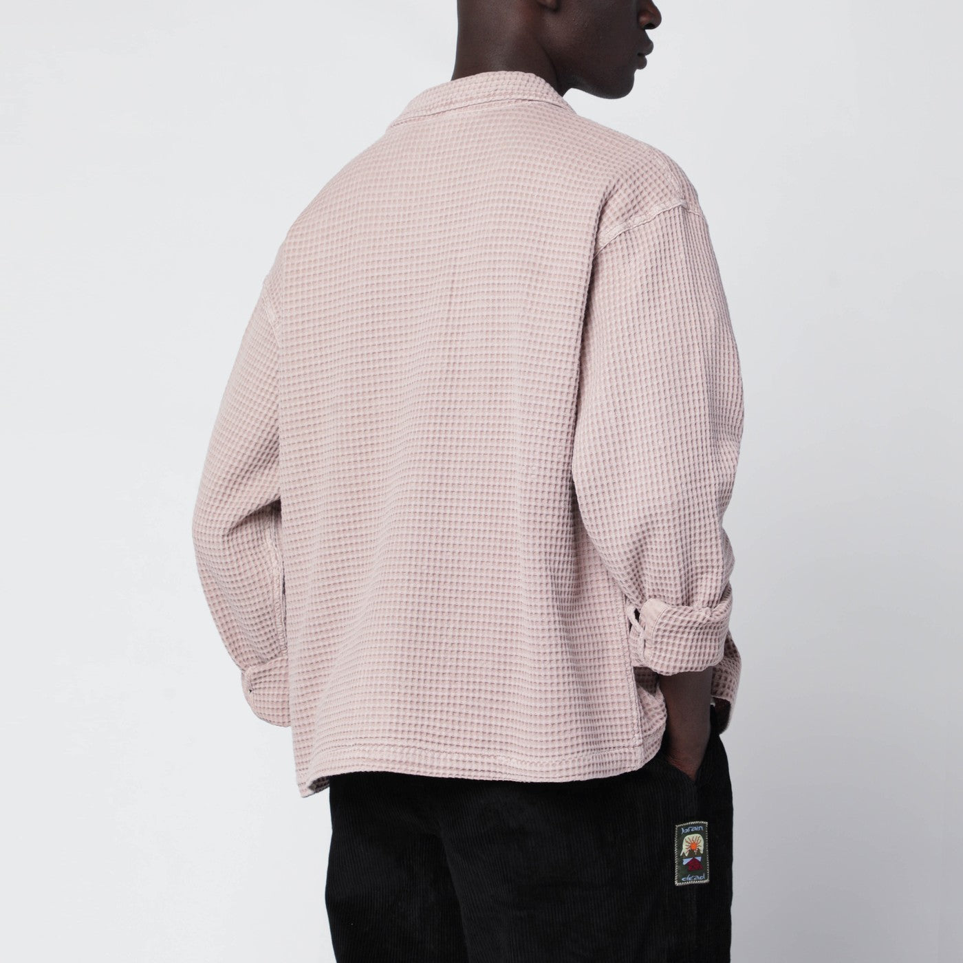 Sand-colored honeycomb shirt