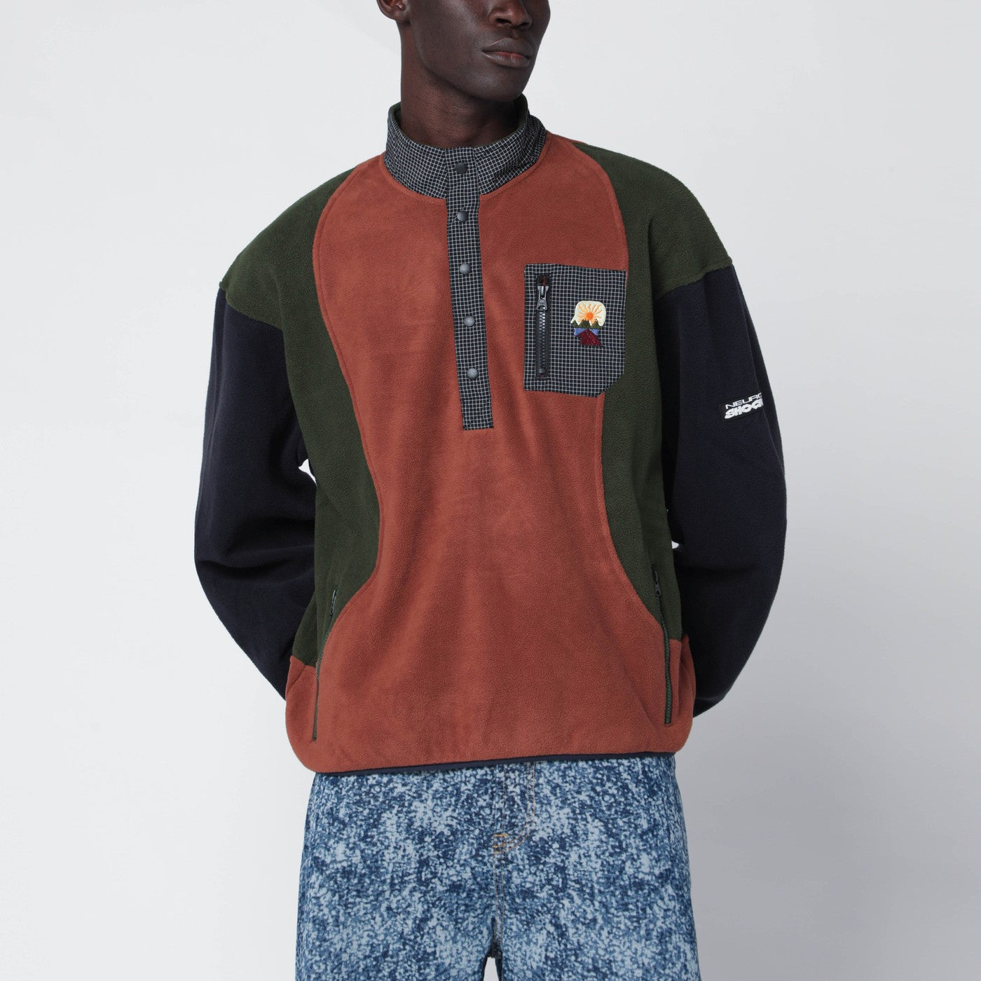 Color-block fleece