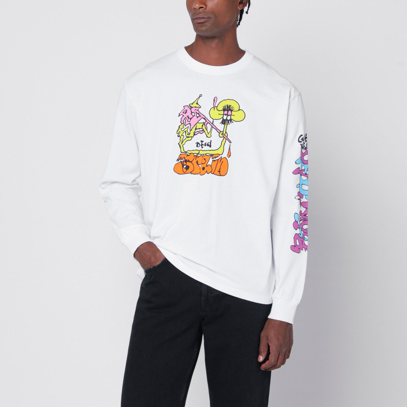 White cotton Packing Up shirt