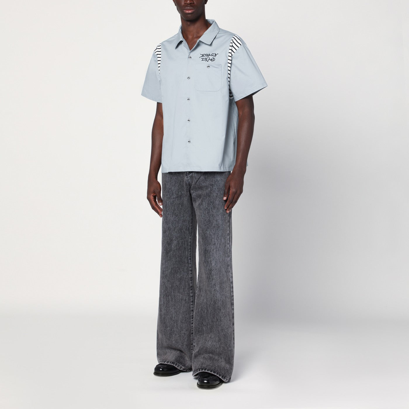 Grey/blue cotton shirt