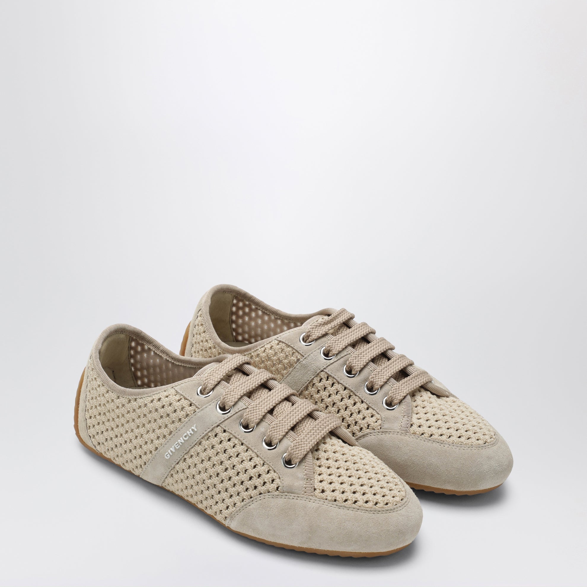 Slim sneakers in mesh and suede