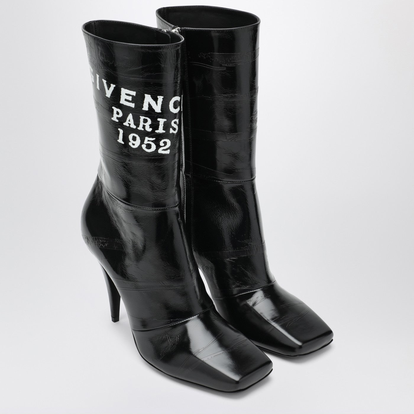 Givenchy Black Sliced Square GIVENCHY Tape ankle boots | TheDoubleF