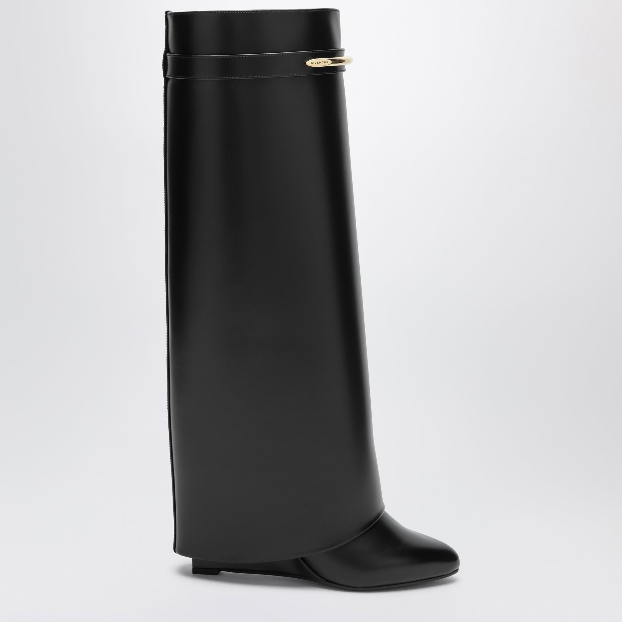 Stivali Shark Pinch neri in pelle marrone