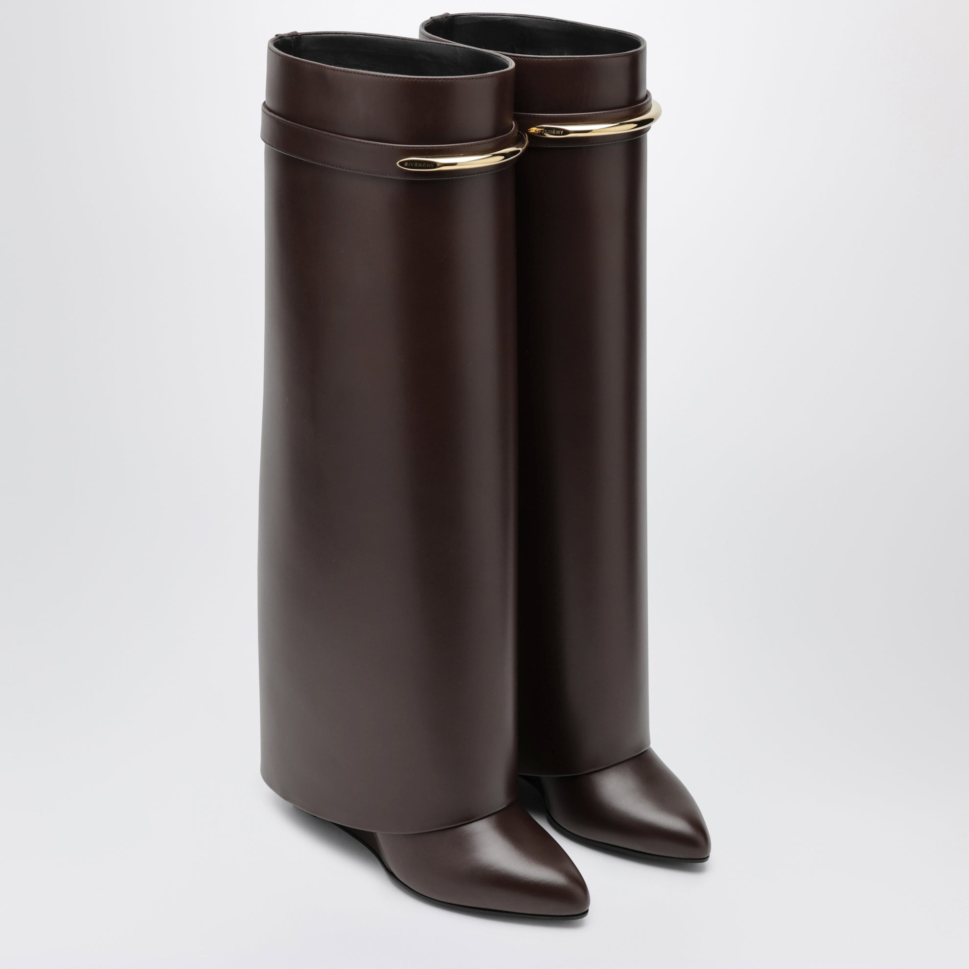 Shark Pinch leather boots in ebony brown