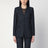 Midnight blue jacket in cotton denim effect