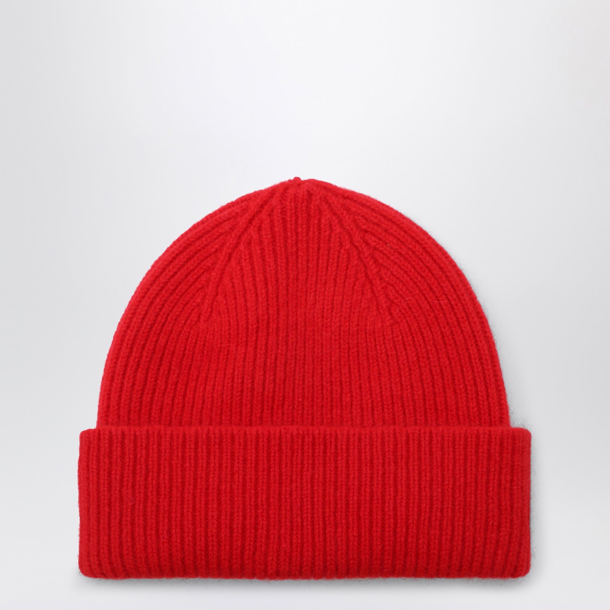 Beanie aus Wolle und Caregora in Crimson