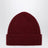Beanie aus Wolle und Caregora in Wine
