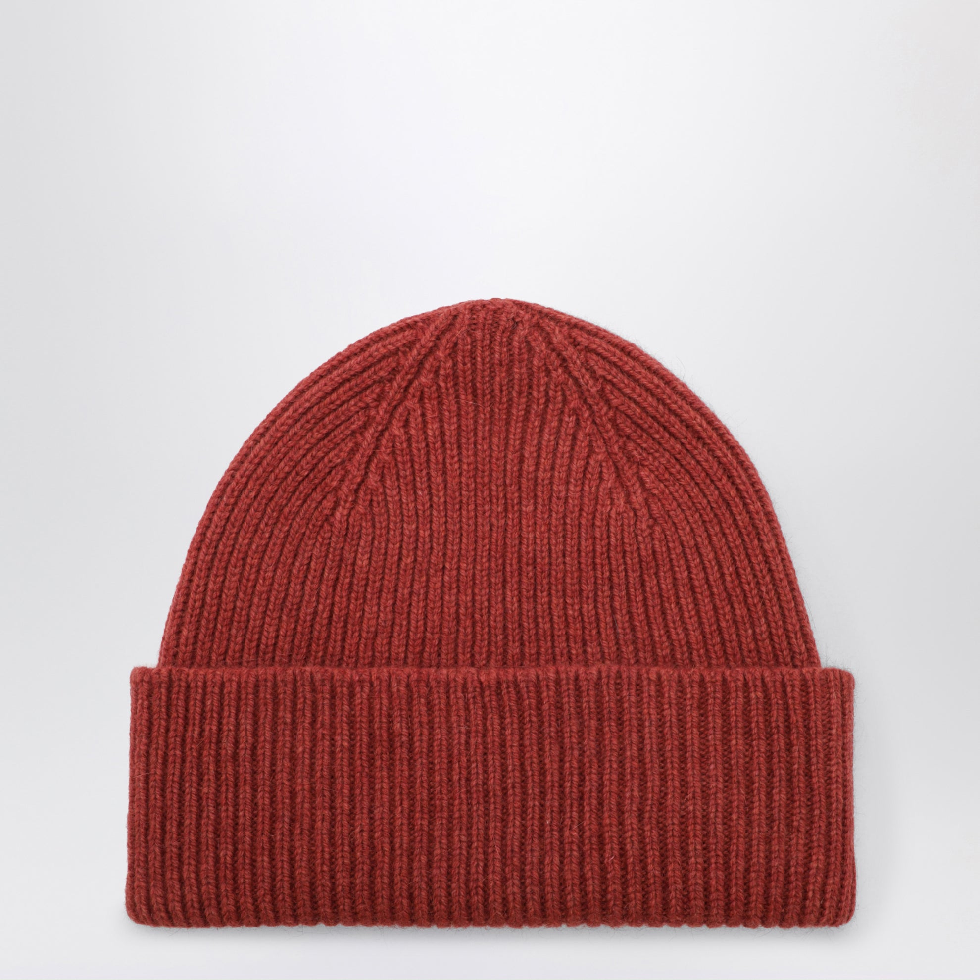 Beanie aus Wolle und Caregora in Terra
