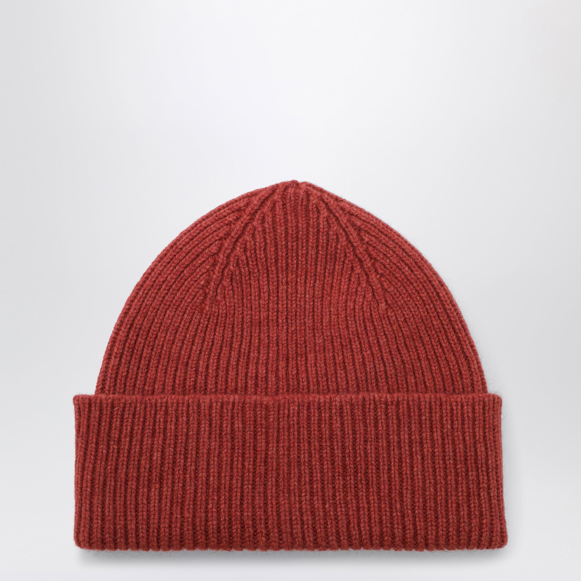 Beanie aus Wolle und Caregora in Terra