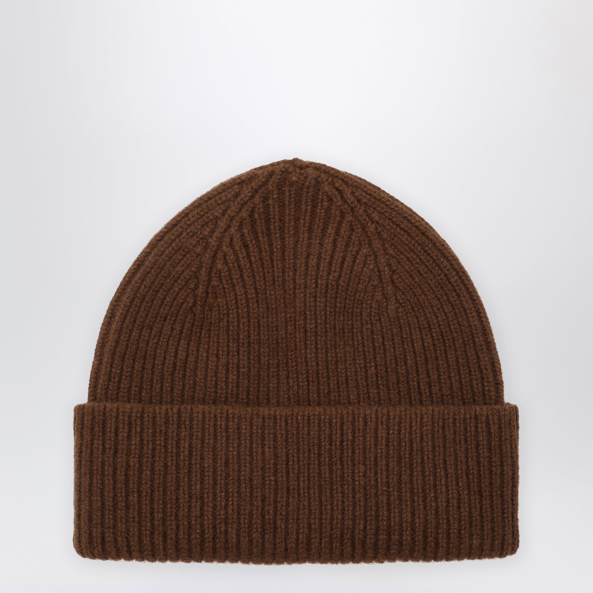 Beanie aus Wolle und Caregora in Walnut