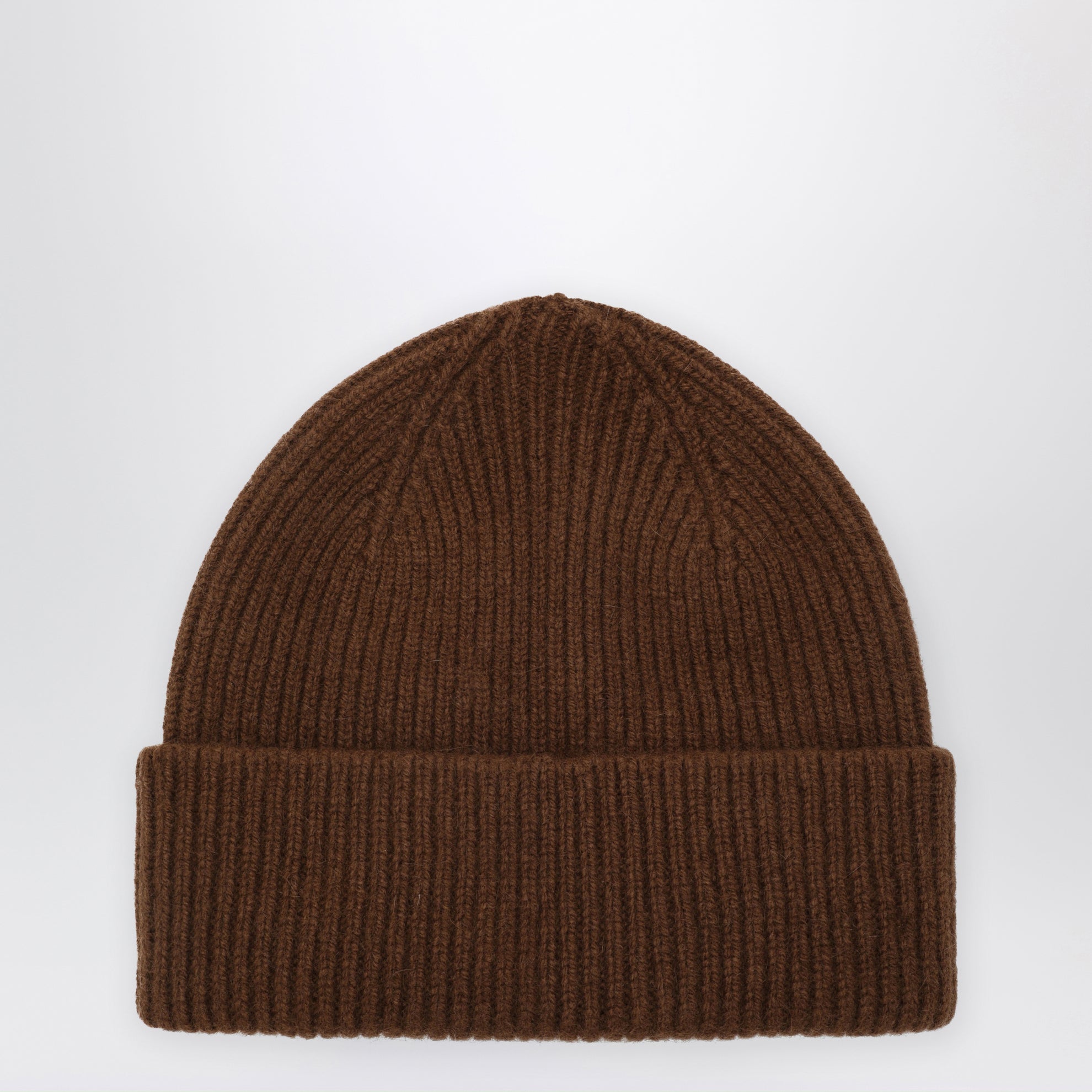 Beanie aus Wolle und Caregora in Walnut