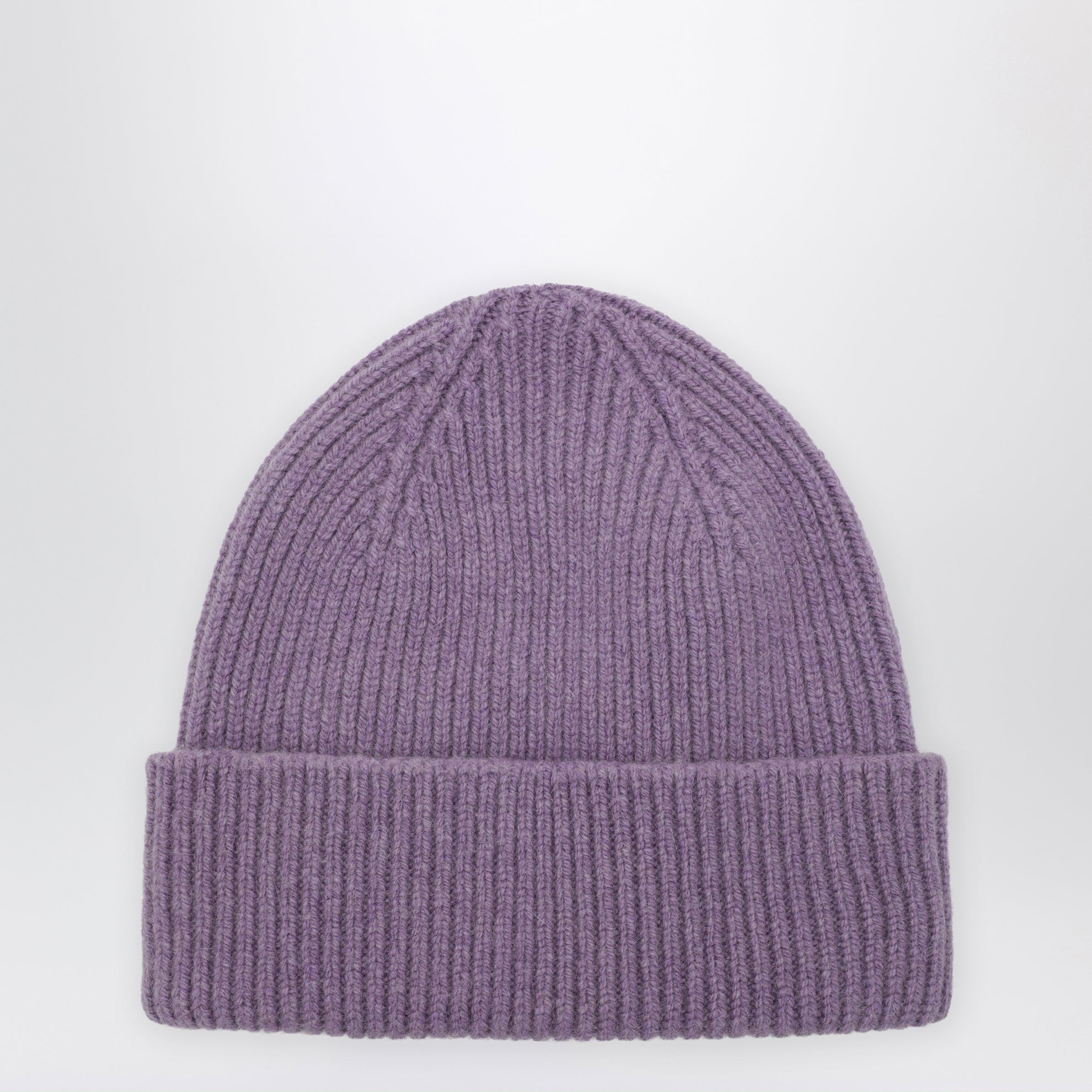 Beanie aus Wolle und Caregora in Lavender