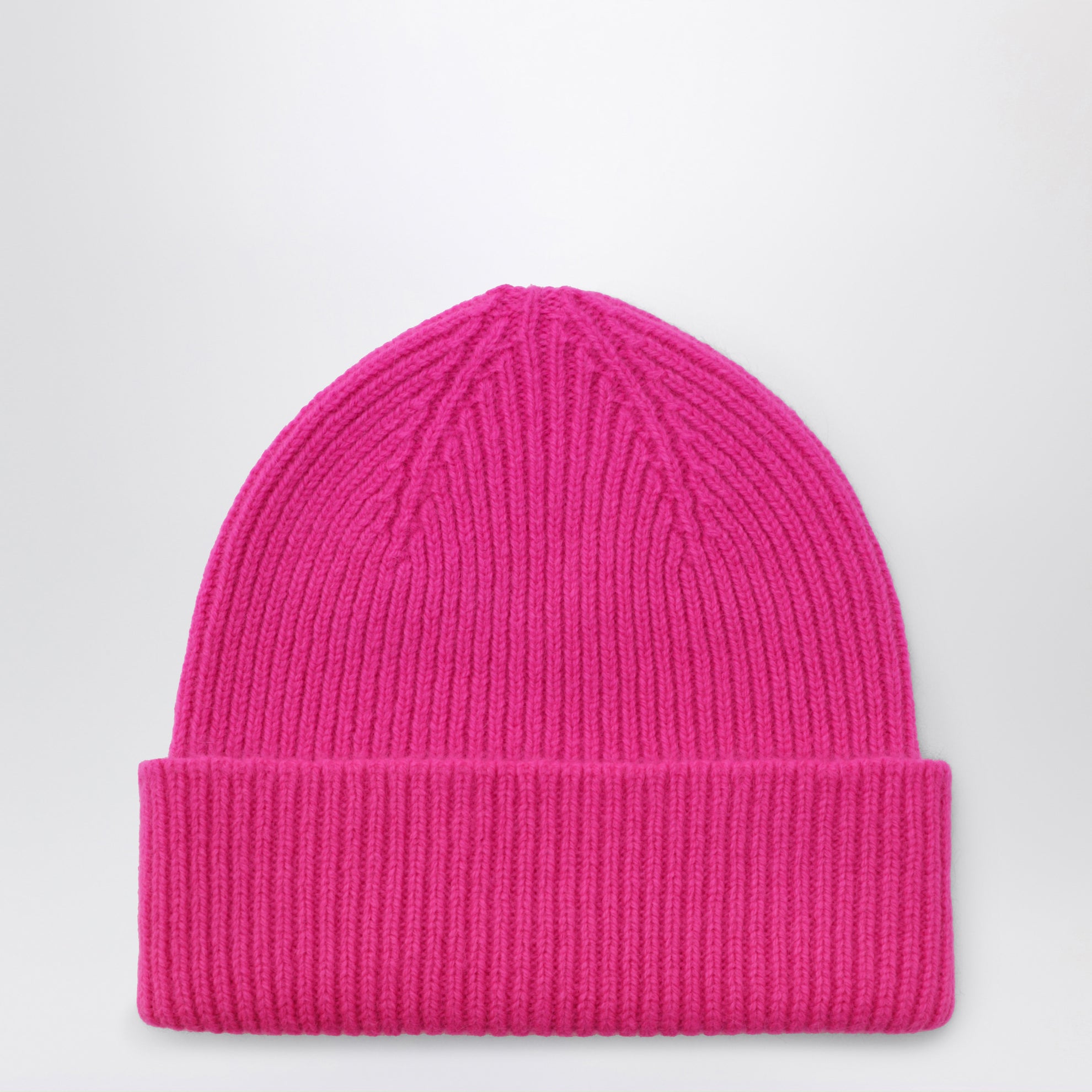 Beanie aus Wolle und Caregora in Poppy Pink