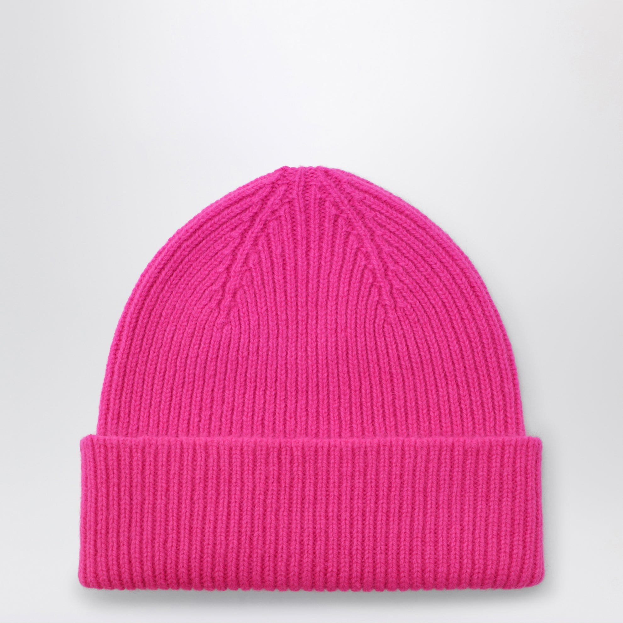 Beanie aus Wolle und Caregora in Poppy Pink