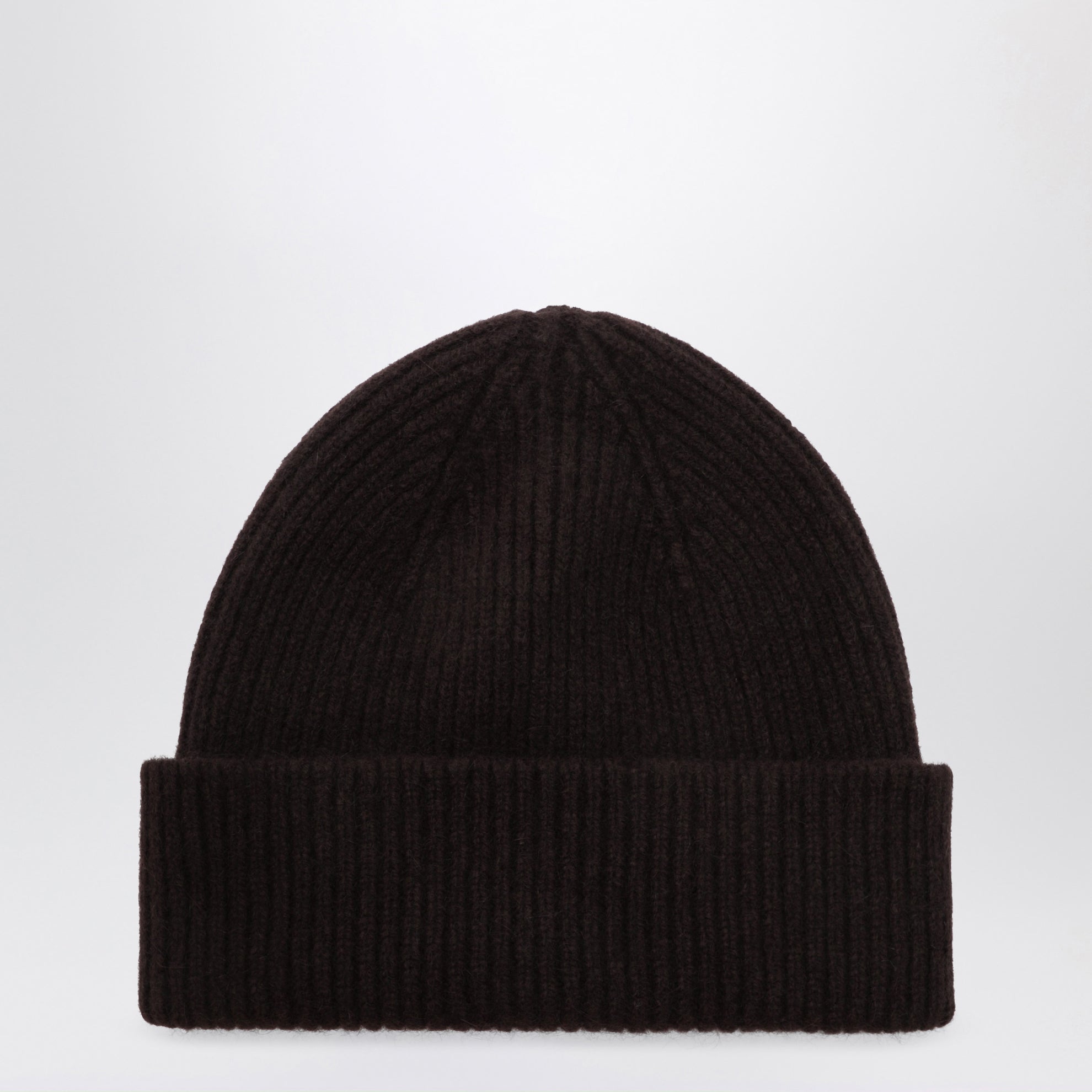 Beanie in lana e caregora color Espresso