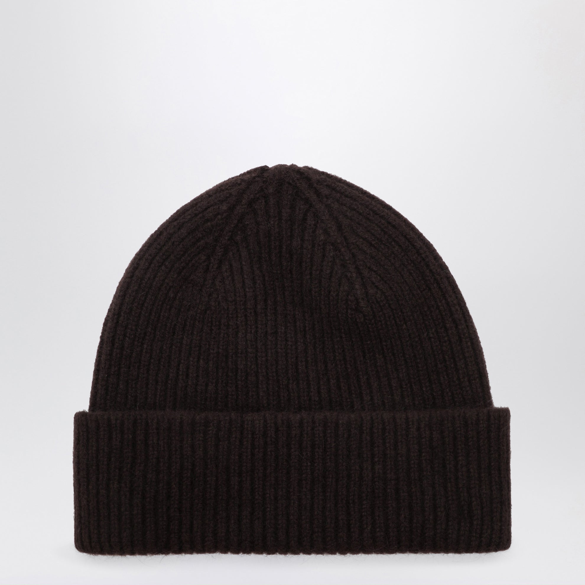 Beanie in lana e caregora color Espresso