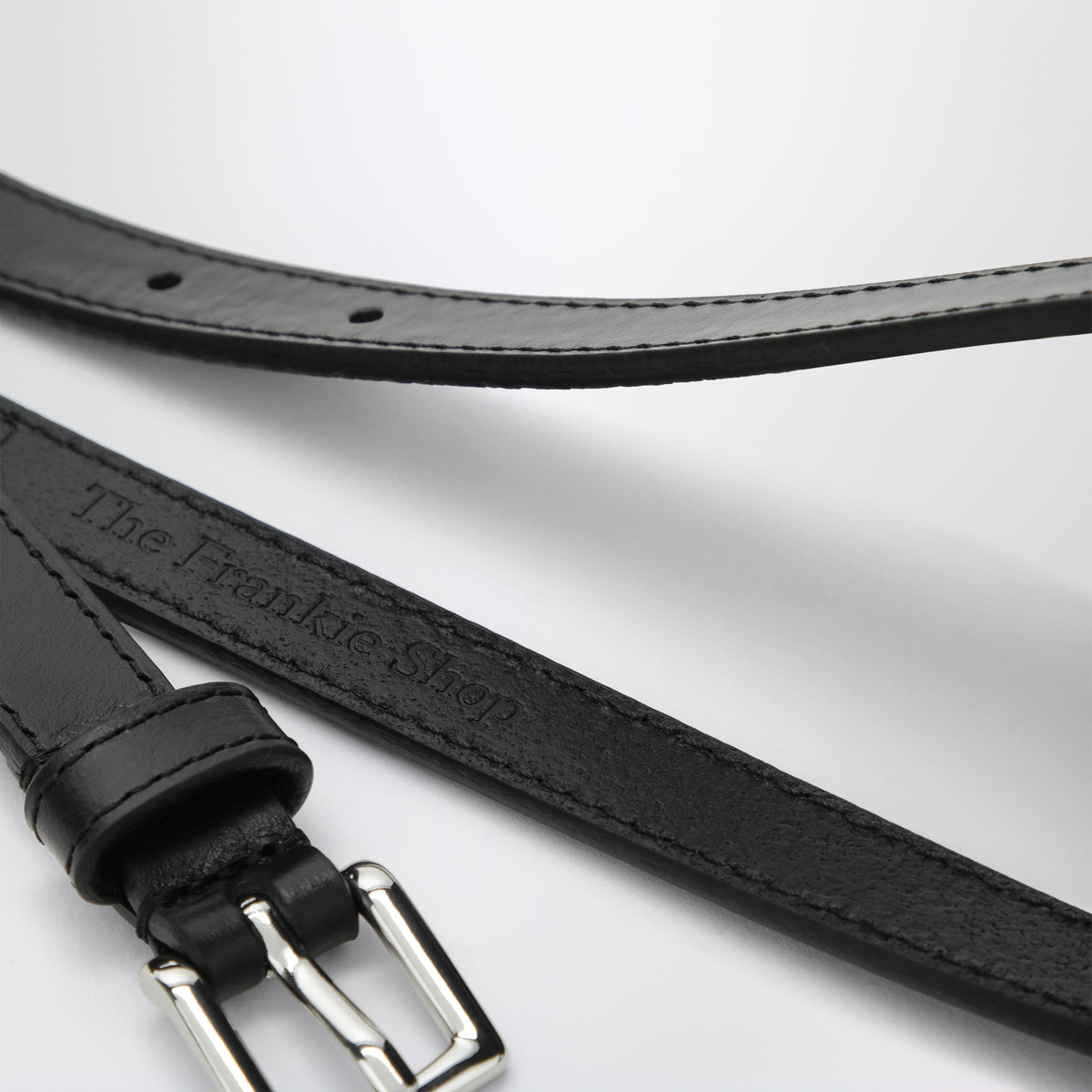 Ceinture Jessie noire en cuir de veau