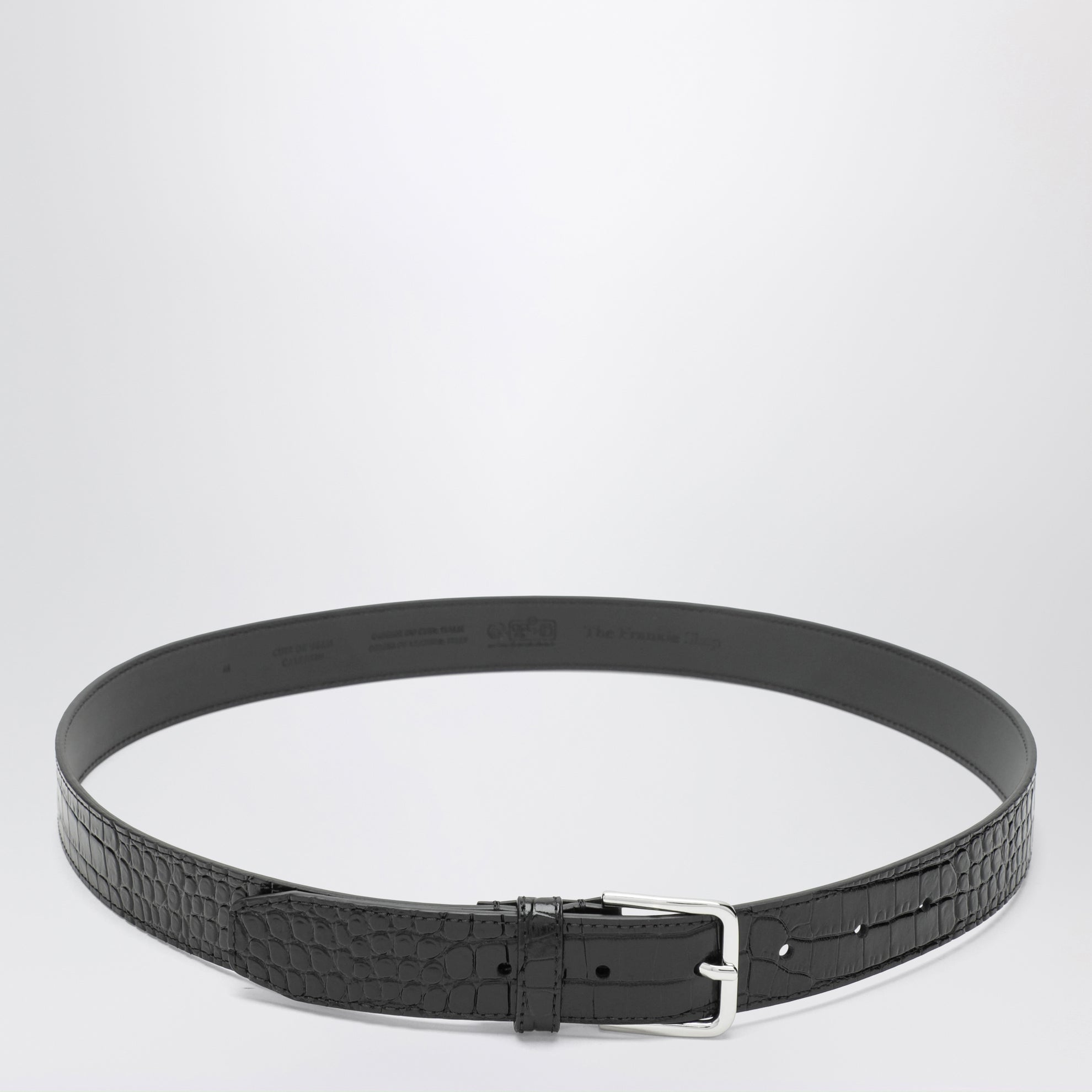 Black patent Toni Croc belt