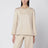 Beige sweatshirt in silk blend