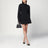 Black bustier dress in sablé