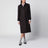 Cappotto monopetto nero/marrone motivo pied-de-poule in lana