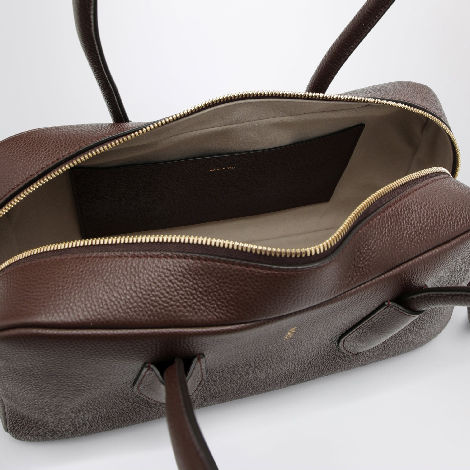 Betty brown bag in grained leather