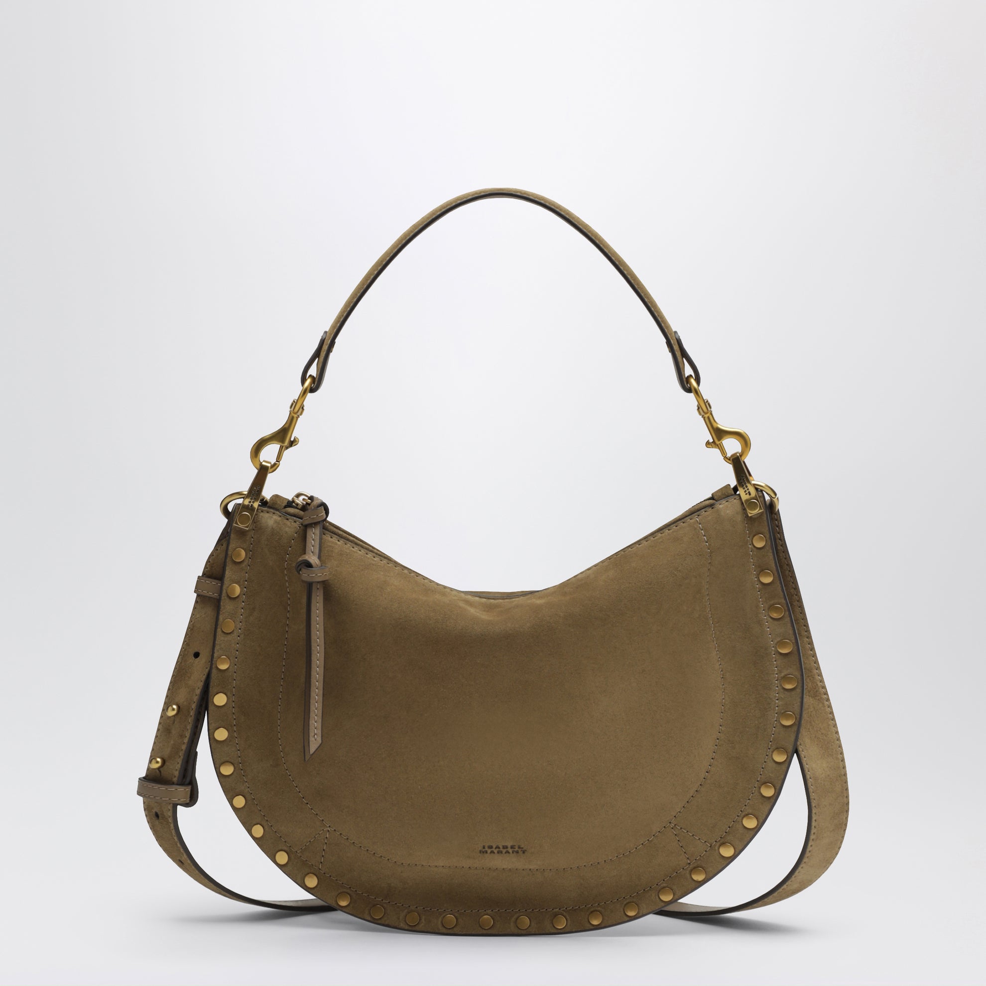 Sac Oskan Soft Zipped en daim taupe