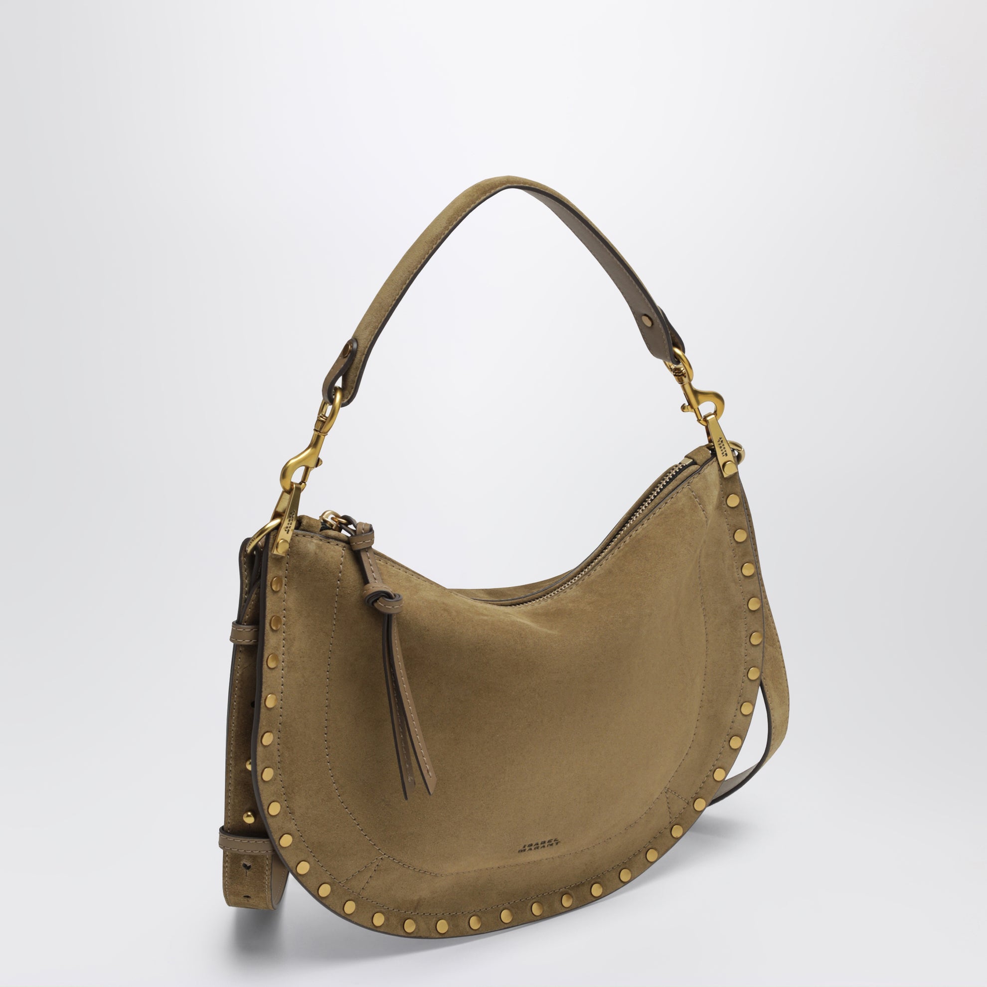 Sac Oskan Soft Zipped en daim taupe