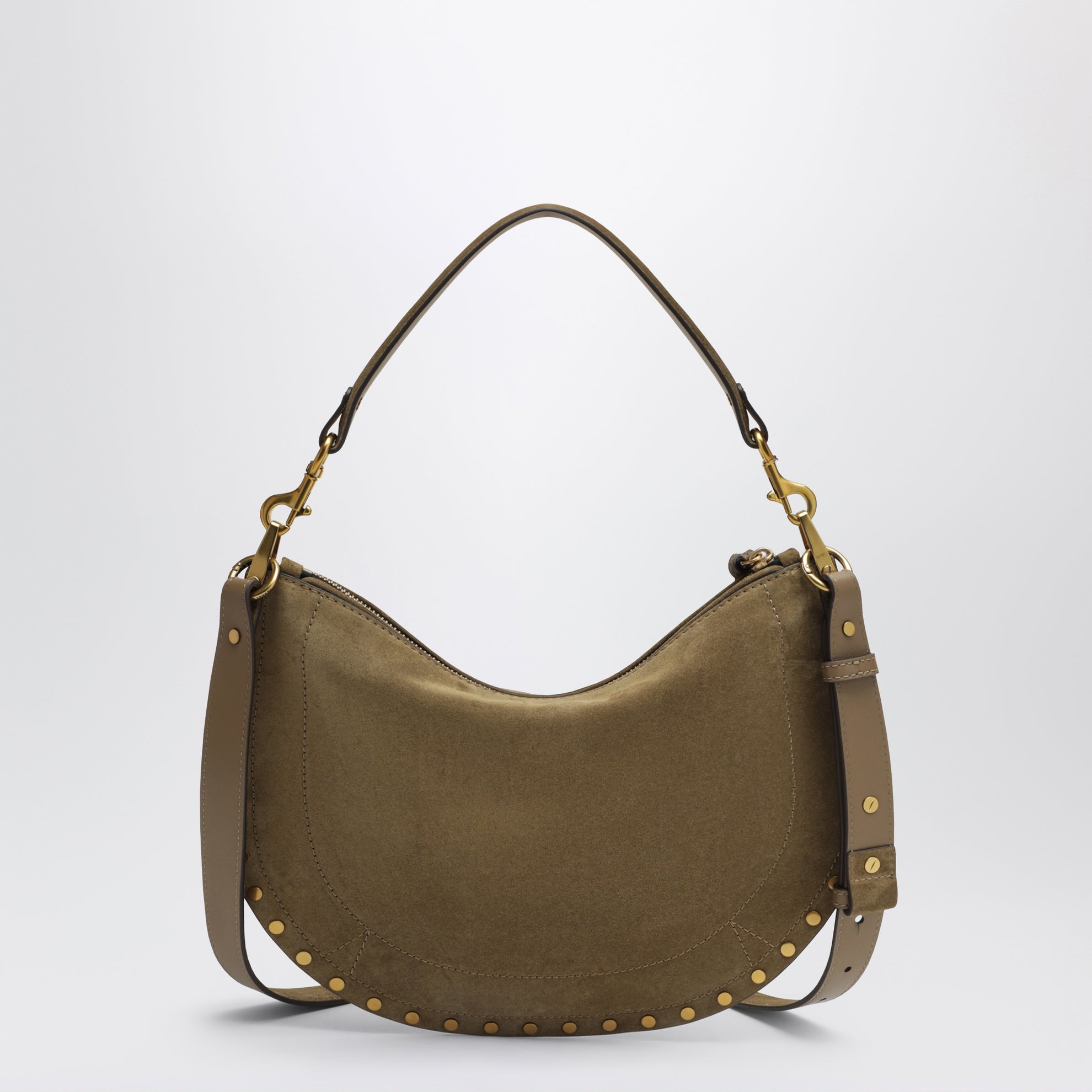 Sac Oskan Soft Zipped en daim taupe