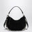 Oskan Soft Zipped bag in black suede with medals
