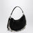 Borsa Oskan Soft Zipped in suede nera con medaglie