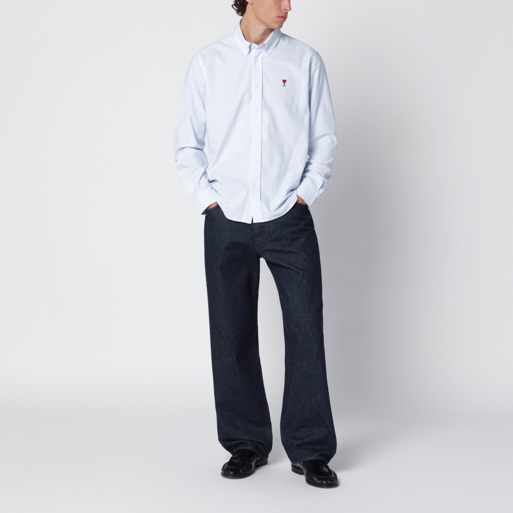 Light blue/white striped Ami De Coeur shirt