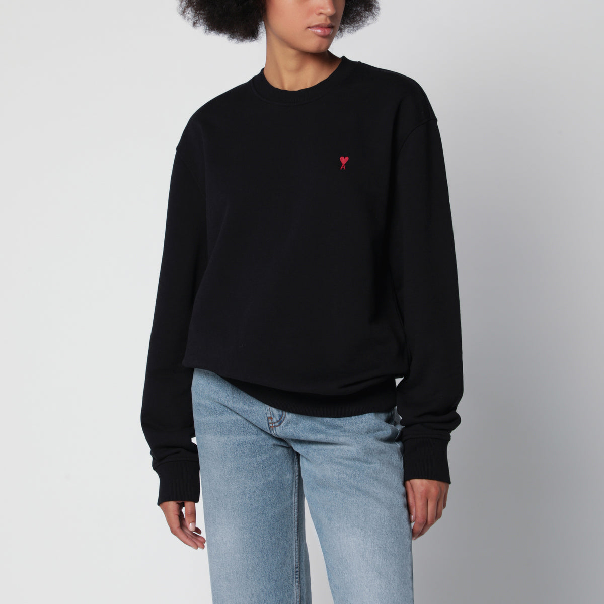 Schwarzes Sweatshirt Ami de Coeur aus Baumwolle