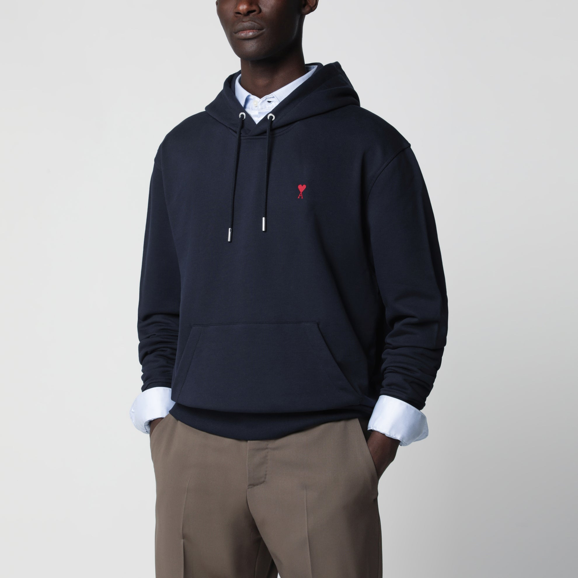 Nachtblauer Ami De Coeur Kapuzenpullover