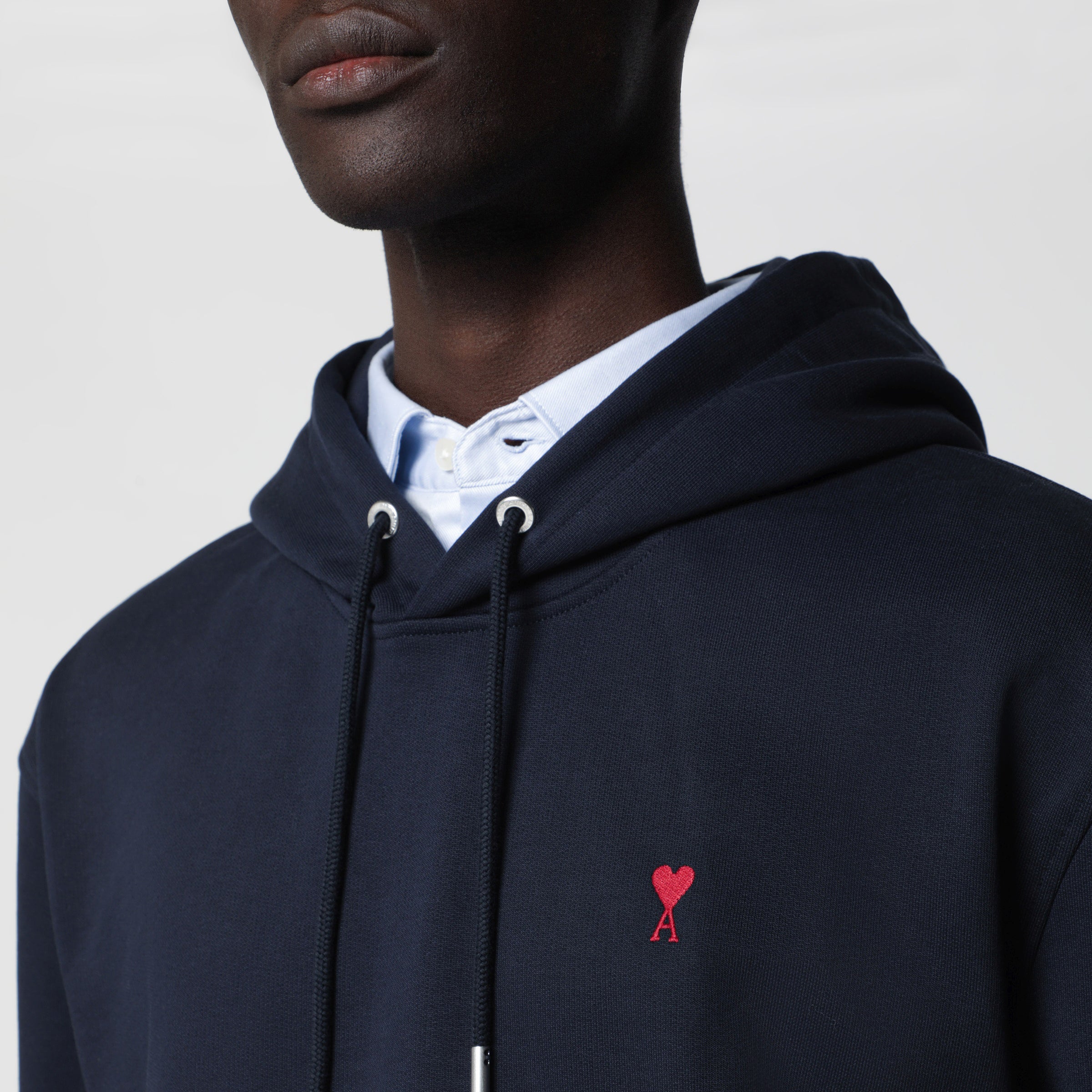 Ami Paris Night blue Ami De Coeur hoodie | TheDoubleF