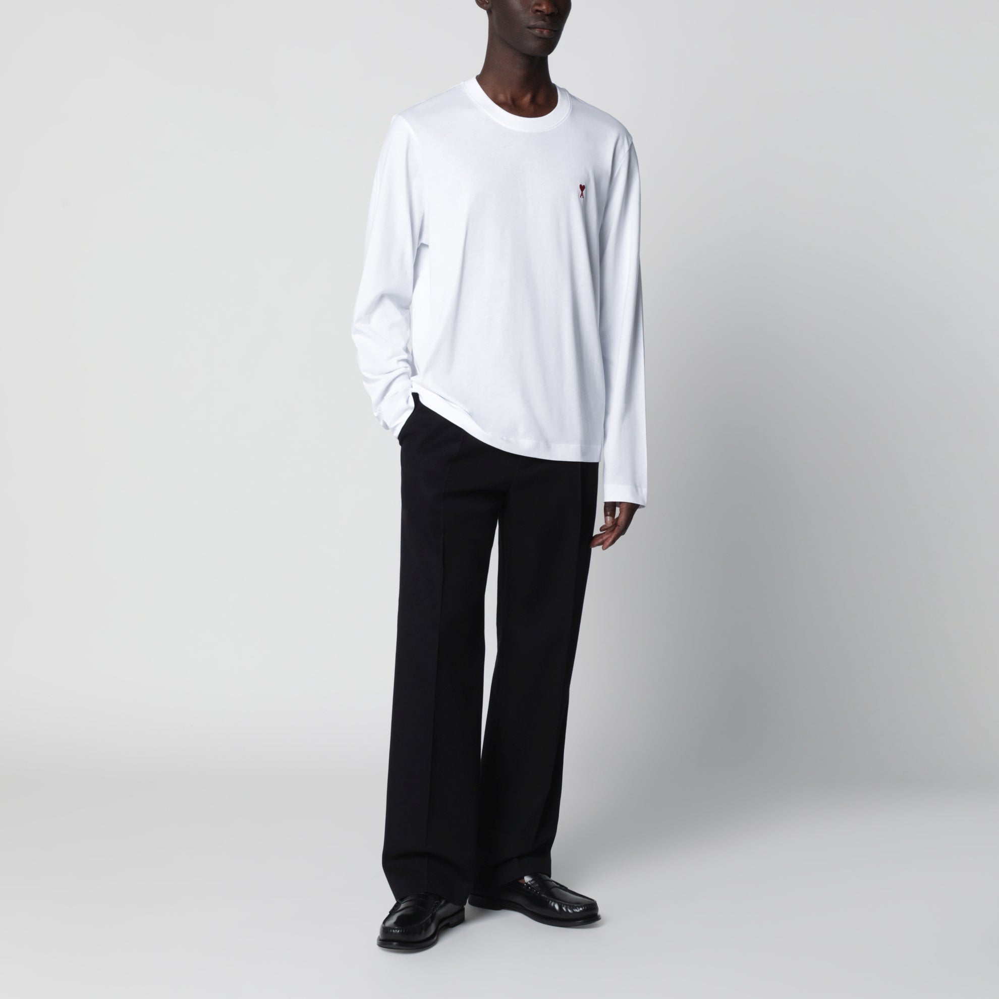 Weißer Ami De Coeur Pullover