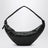 Borsa Croissant grande nera in nappa di agnello