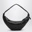 Borsa Croissant grande nera in nappa di agnello