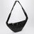 Croissant bag media nera in cotone rivestito