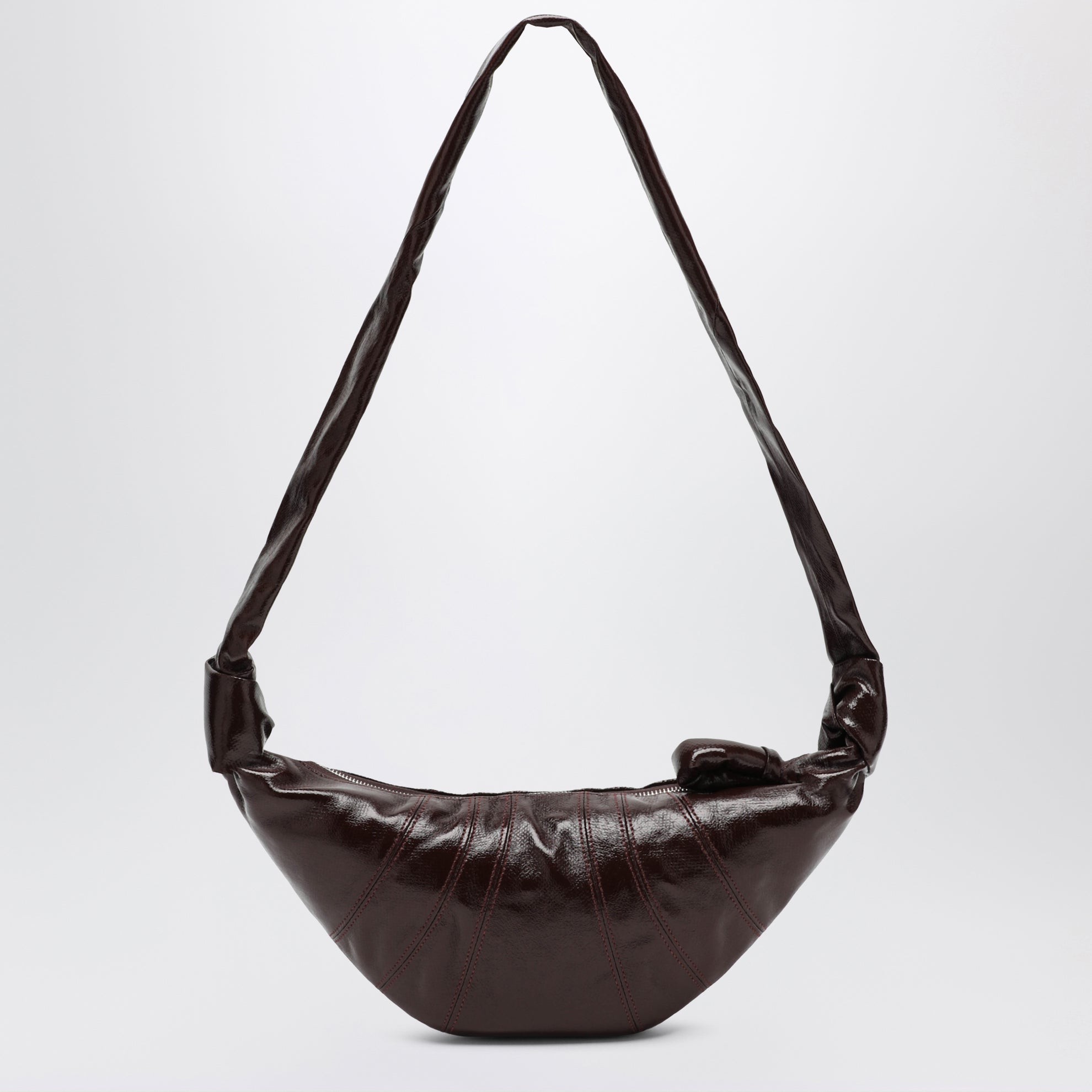 Croissant bag media cioccolato in cotone rivestito