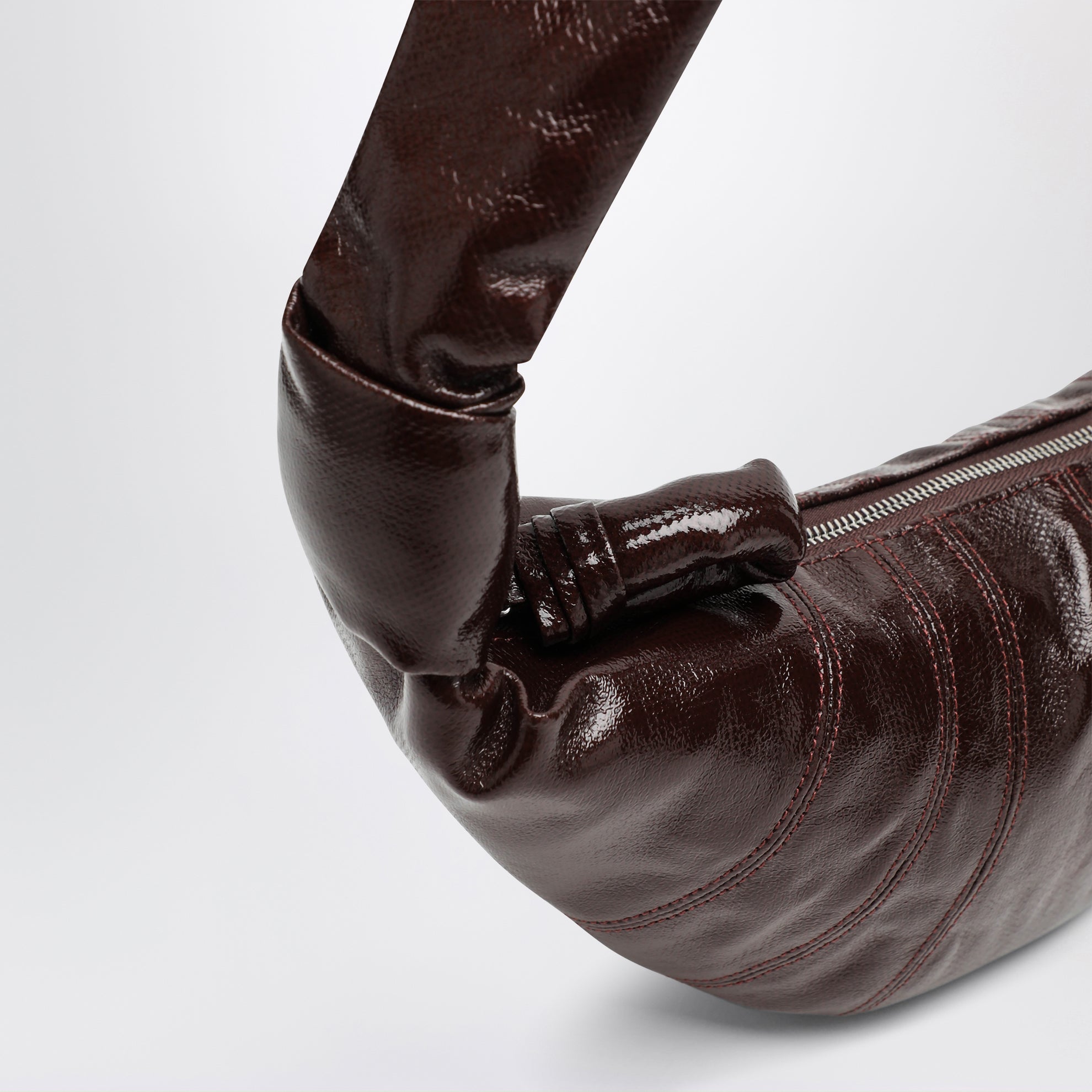 Croissant bag media cioccolato in cotone rivestito