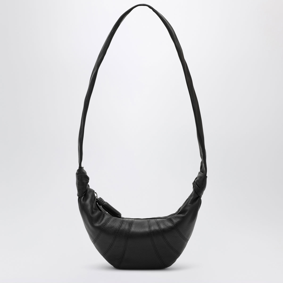 Medium Croissant bag in black leather
