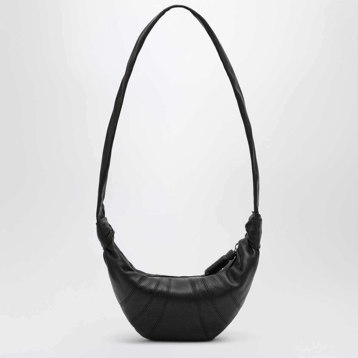 Medium Croissant bag in black leather