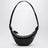 Small black Croissant bag in coated cotton