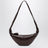 Croissant bag piccola marrone in cotone rivestito