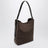 Belted Tote Bag in Dark Brown Cotton Canvas