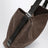 Belted Tote Bag in Dark Brown Cotton Canvas