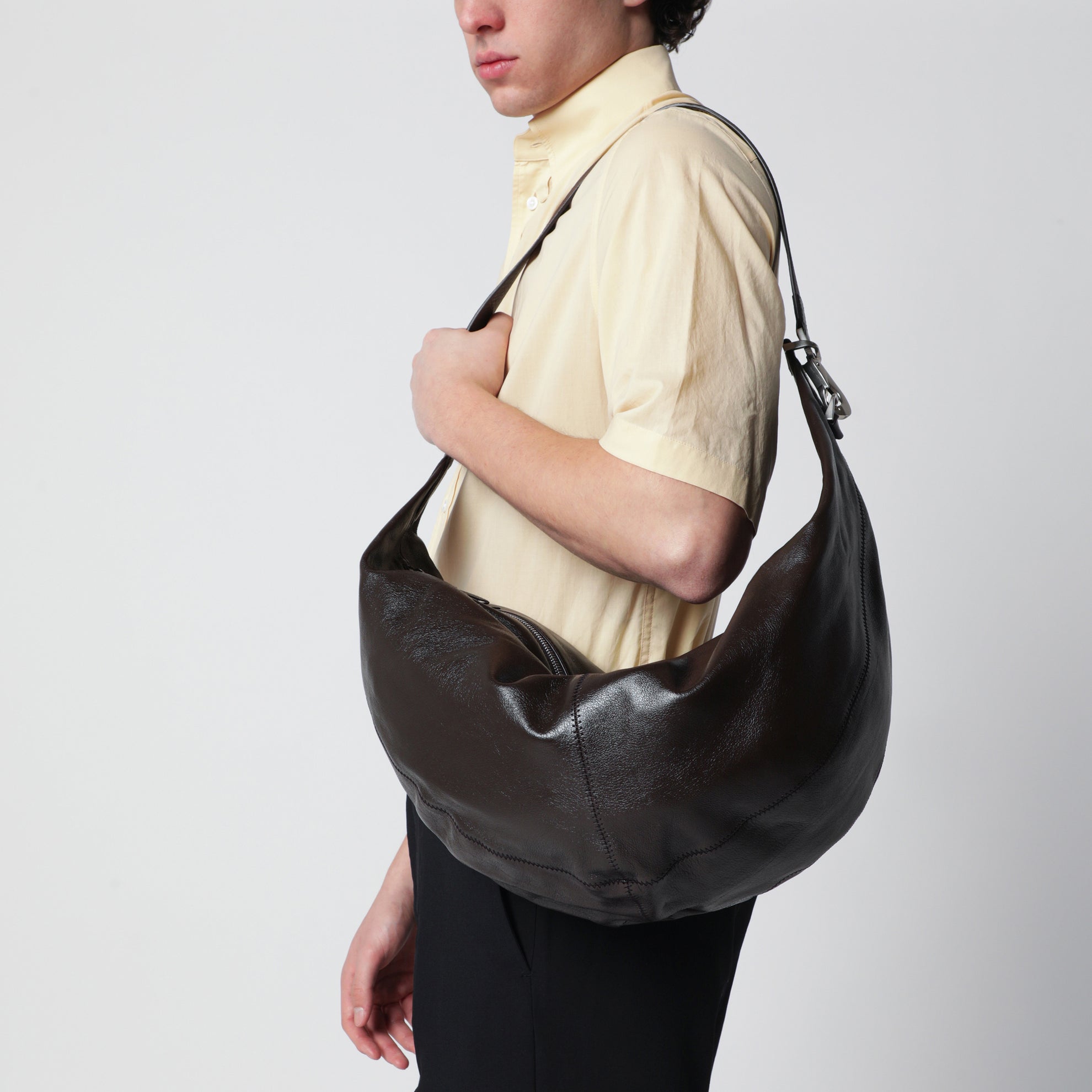 Sac Quiver Clip marron en cuir