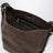 Small dark chocolate cotton canvas tote bag